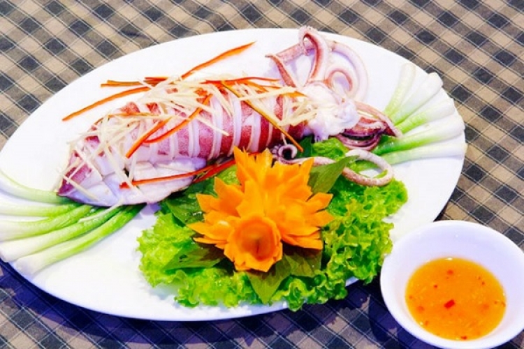 Mực Hấp Hành Gừng