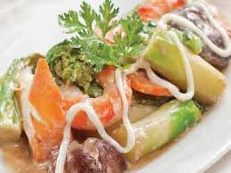 Tôm xào cải rổ